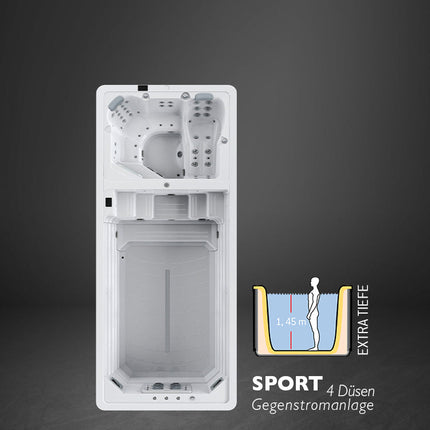 Swim Spa Mirna Deep 60 Duo - 592 × 235 × 154 cm