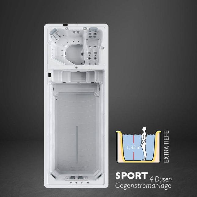 Swim Spa Mirna Deep 70 Duo - 707 × 235 × 154 cm