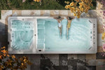 swimspa gegenstrom pool mit zwei zonen und whirlpool